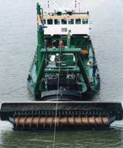 The auger dredger, built for dredging contractor HAM, is a highly innovative dredger designed for environmental dredging projects.